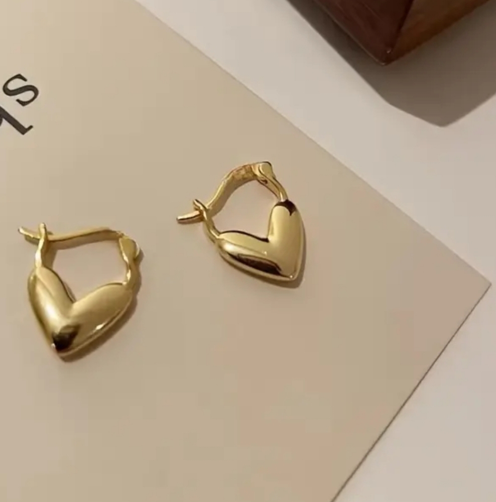 Bohemian style small heart earrings